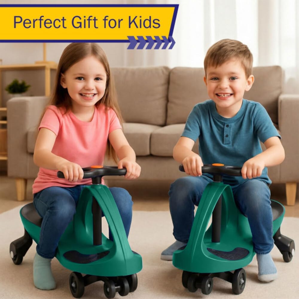 Wiggle Car Ride On Toy - No Batteries, Gears or Pedals - Twist, Swivel, Go - Outdoor Ride Ons for Kids 3 Years and Up