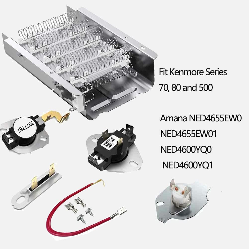 Dryer Heating Element Kit for Kenmore Series 70 80 100 400 500 600