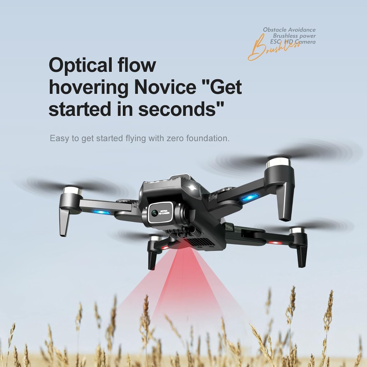 4K UHD GPS Drone (Equipped with dual cameras), Foldable Drone, small-scale Drone Control Quadcopter With Height