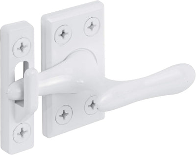 U 9936 Diecast with White Finish, Casement Window Sash Lock (Single Pack)