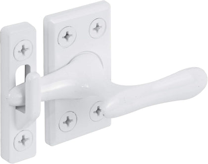 U 9936 Diecast with White Finish, Casement Window Sash Lock (Single Pack)