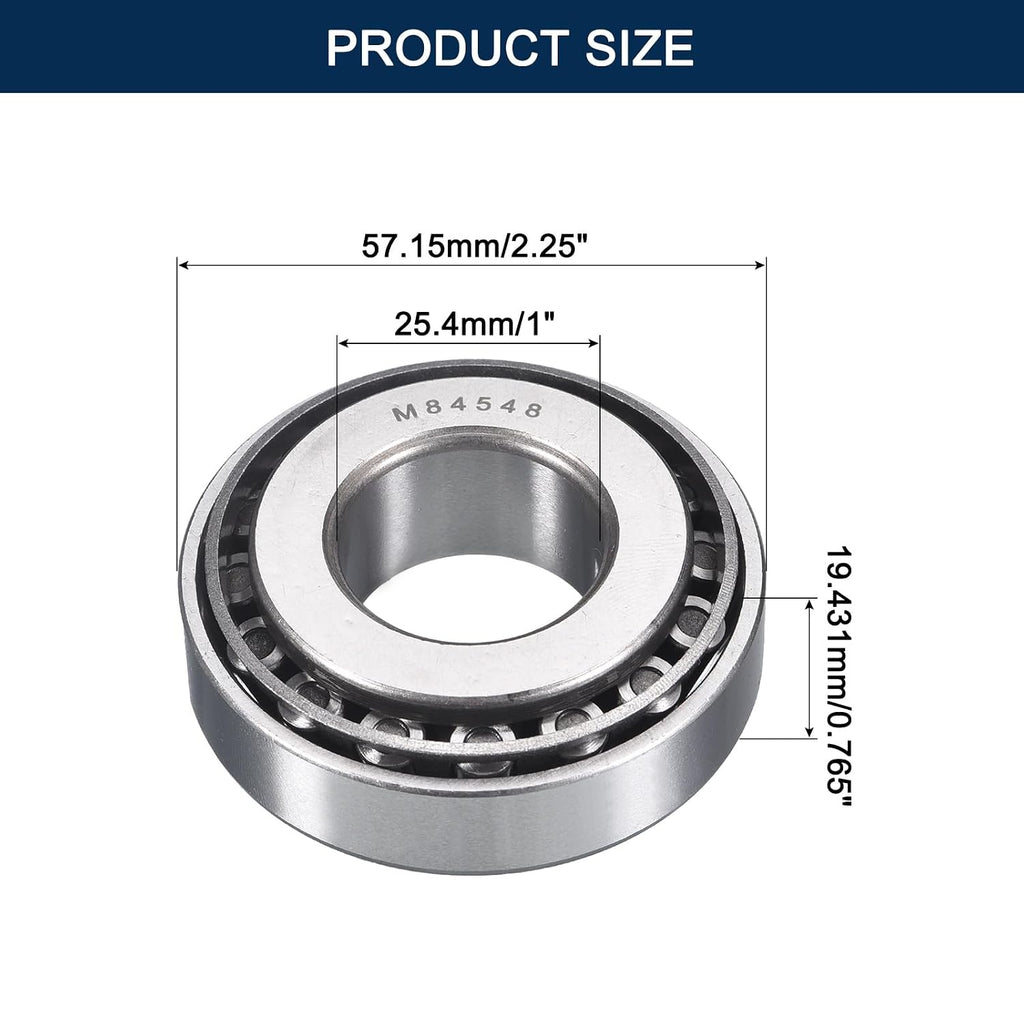2 Pack M84548/10 Tapered Roller Bearing Cone and Cup Set