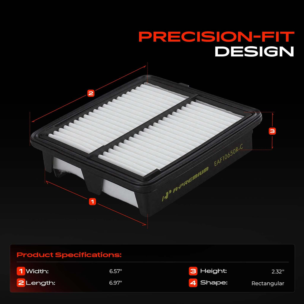 A-Premium Engine Air Filter Compatible with Honda