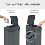 13 Gal Sensor Kitchen Trash Can with Lid | Pet Lock Odor Filter