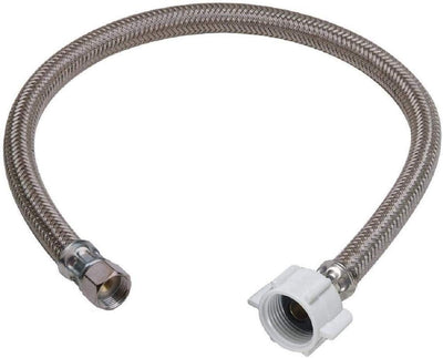 20-Inch x 3/8 Female Compression Thread x 7/8" Ballcock Toilet Water Supply Connector Line Braided Stainless Steel