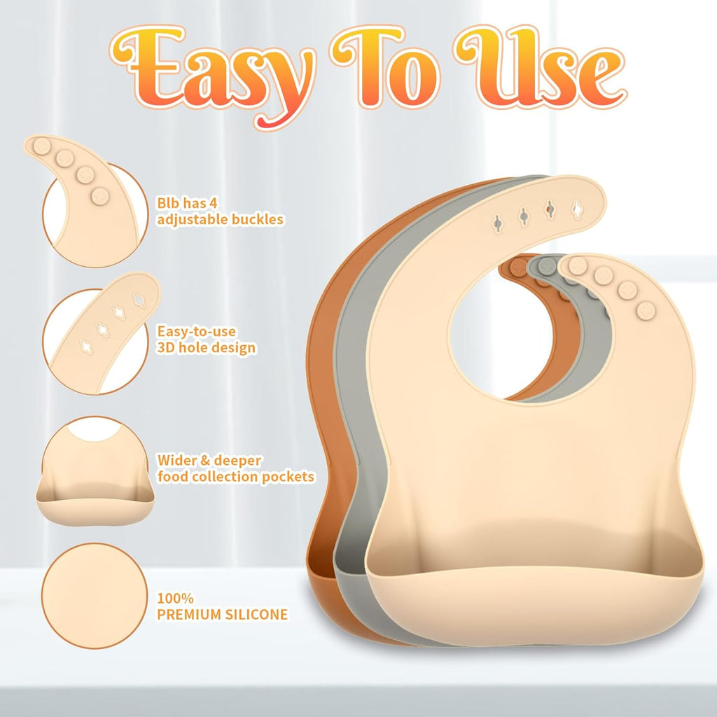 Silicone Baby Feeding Set 21 Pcs, Baby Led Weaning Supplies, Baby Feeding Supplies Set BPA Free, Essentials for