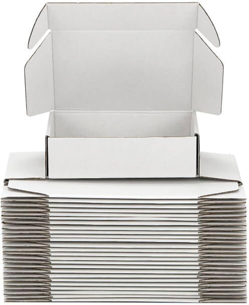 8x6x3 White Shipping Boxes for Small Business, Packing, 25 Pack