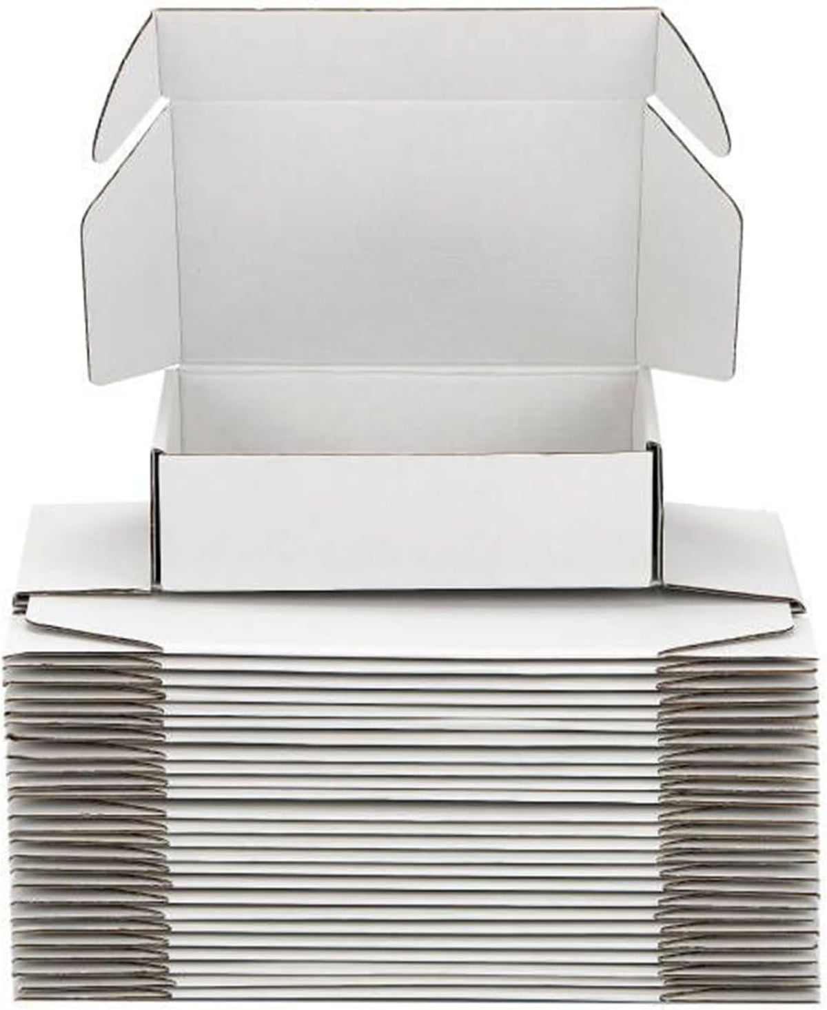 8x6x3 White Shipping Boxes for Small Business, Packing, 25 Pack