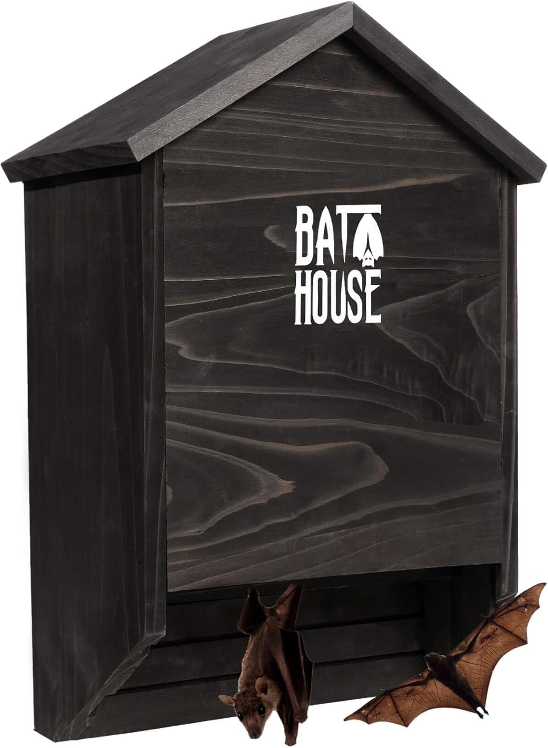 Bat Houses for Outdoors for Tree, 2 Chamber Bat Boxes for Outside to Attract Bats to Land and Roost, Durable and Easy