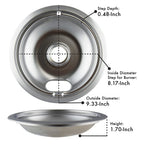 Range Kleen 102AM7383 Style A 8-Inch Canning Element & Chrome Drip Bowl