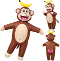 Inflatable Monkey Costume Adult, Blow Up Costume for Halloween | Fits 5' to 6'2", Full Body Inflatable Halloween