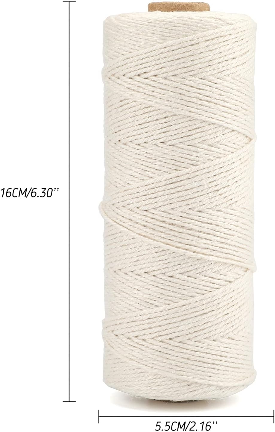1MM White Cotton String, 656 Feet Bakers Twine for Craft