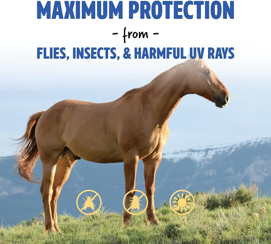 Opti-Force Horse Fly Mask with UV Protection, Standard, No Ears