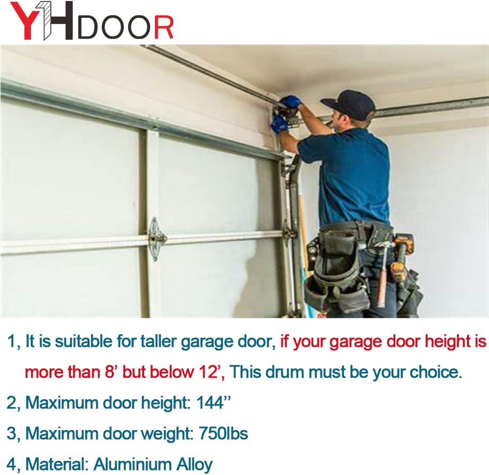 Garage Door Cable Drums Replacement for up to 12' High Door, Standard Lift, 400-12 one Pair (Left and Right)
