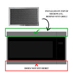 Microwave Charcoal Filter Compatible with GE Model Numbers JVM1540LM5CS, JVM1540SM5SS, JNM1541SM6SS, JVM1540DM5CC