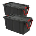 Storage Bins 40 Gallon Heavy-Duty Plastic Storage Bins, 2 Pack Container Totes with Durable Lid and Secure Latching
