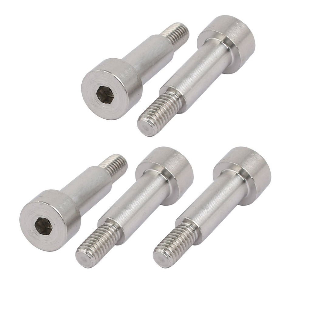 uxcell 304 Stainless Steel Hex Socket Shoulder Bolt 8mm Shoulder Dia 20mm Shoulder Length M6 Thread 5pcs