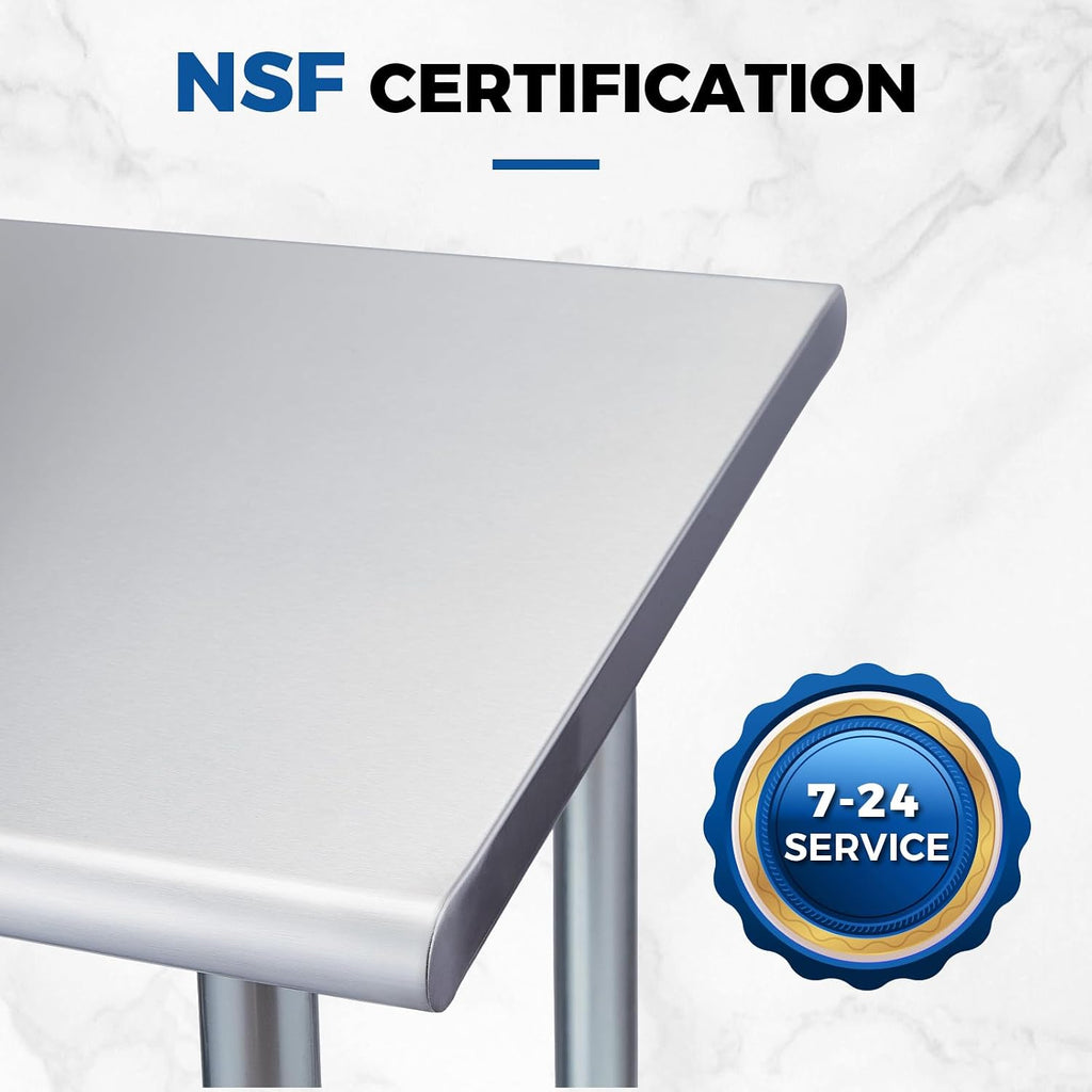 Stainless Steel Prep Table 30''x48'' NSF Commercial Workbench