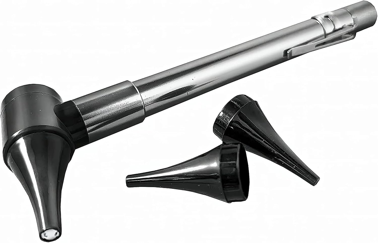 Third Generation Dr Mom Slimline Stainless LED Pocket Otoscope with Soft White Natural Hue Light Spectrum in