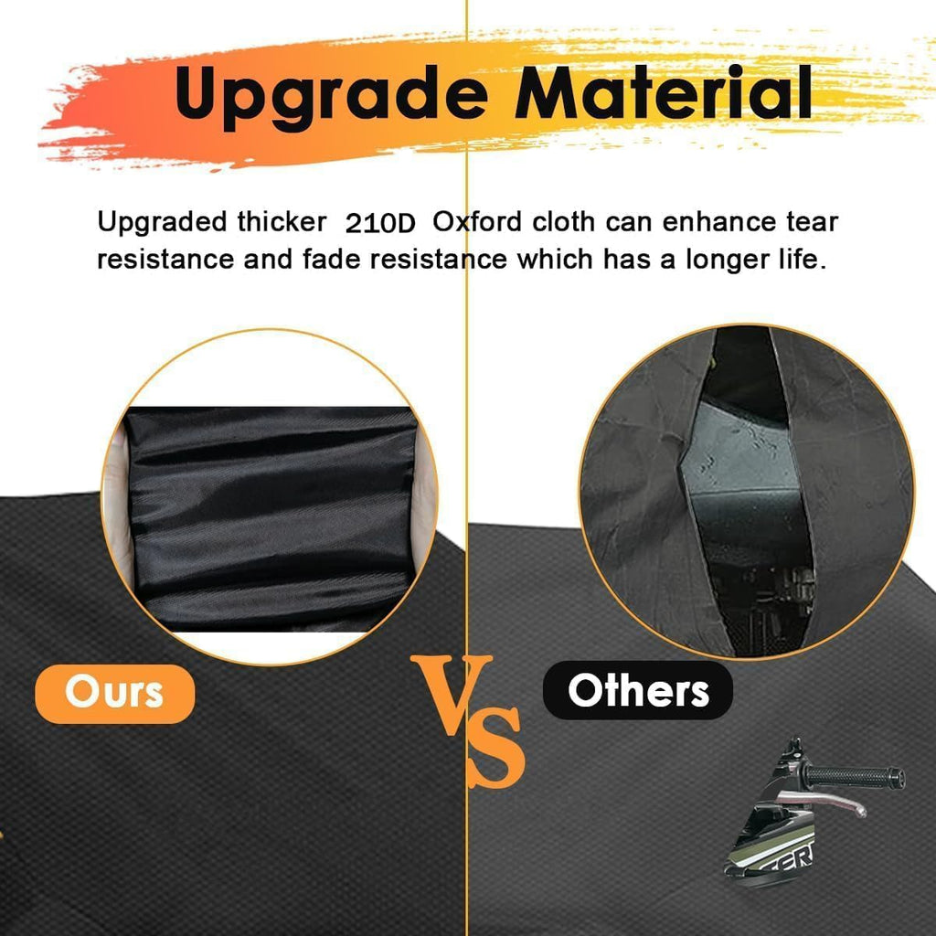 ATV Cover Waterproof Heavy Duty 210D 4 Wheeler Cover, All Weather Outdoor Protection Covers Suit for Polaris Kawasaki