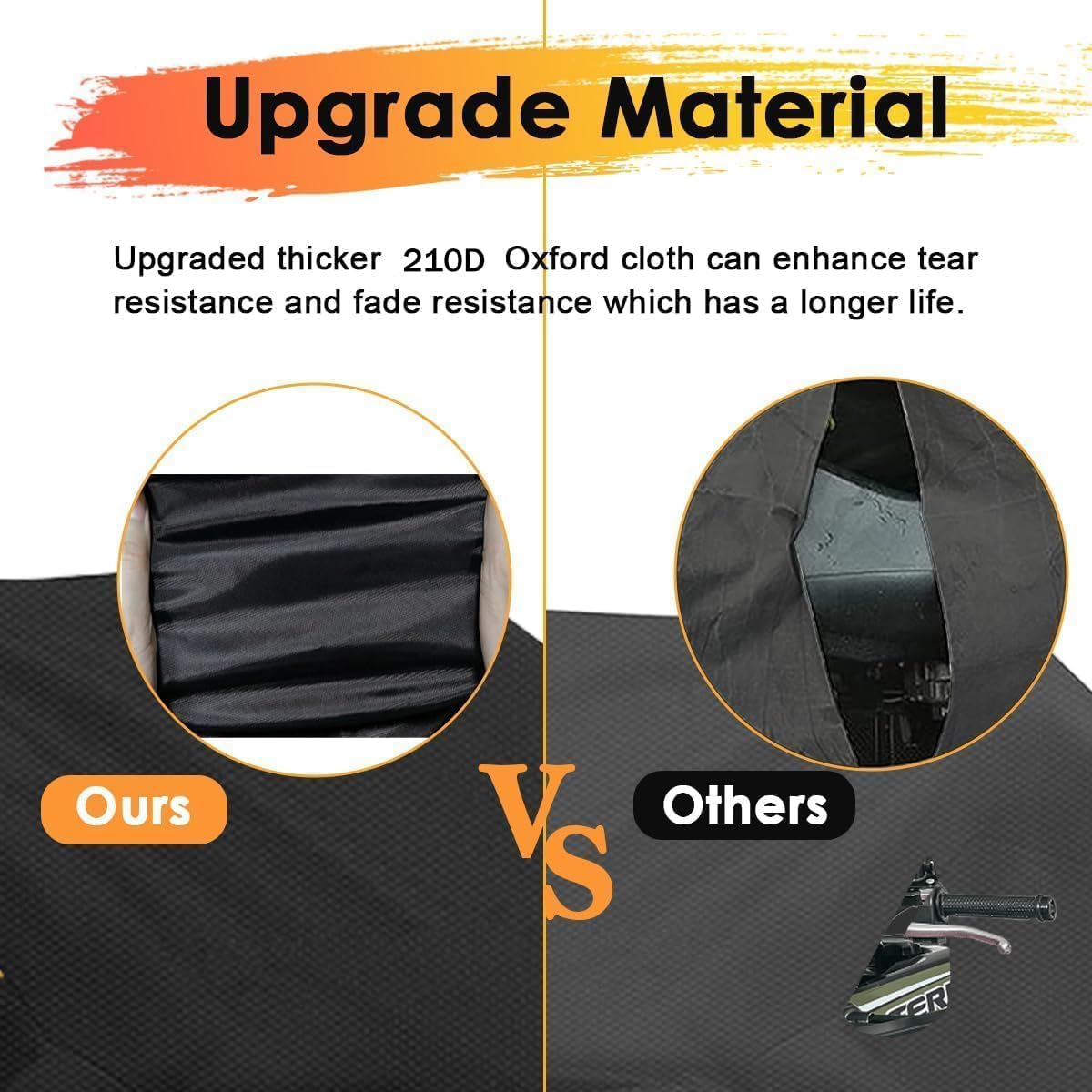 ATV Cover Waterproof Heavy Duty 210D 4 Wheeler Cover, All Weather Outdoor Protection Covers Suit for Polaris Kawasaki