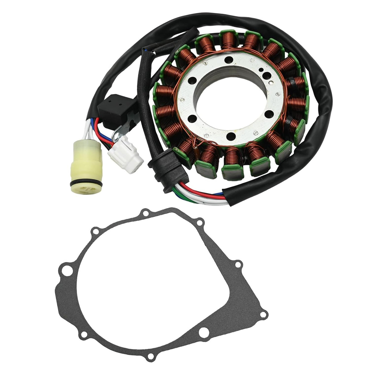 Stator Magneto Coil Replacement for Yamaha ATV Warrior 350 YFM350 2002-2004 Raptor 350 YFM350 2004-2011 Wolverine 350 YFM350 2002-2005 Big Bear 400 YFM400 2000-2011 5NF-81410-00-00