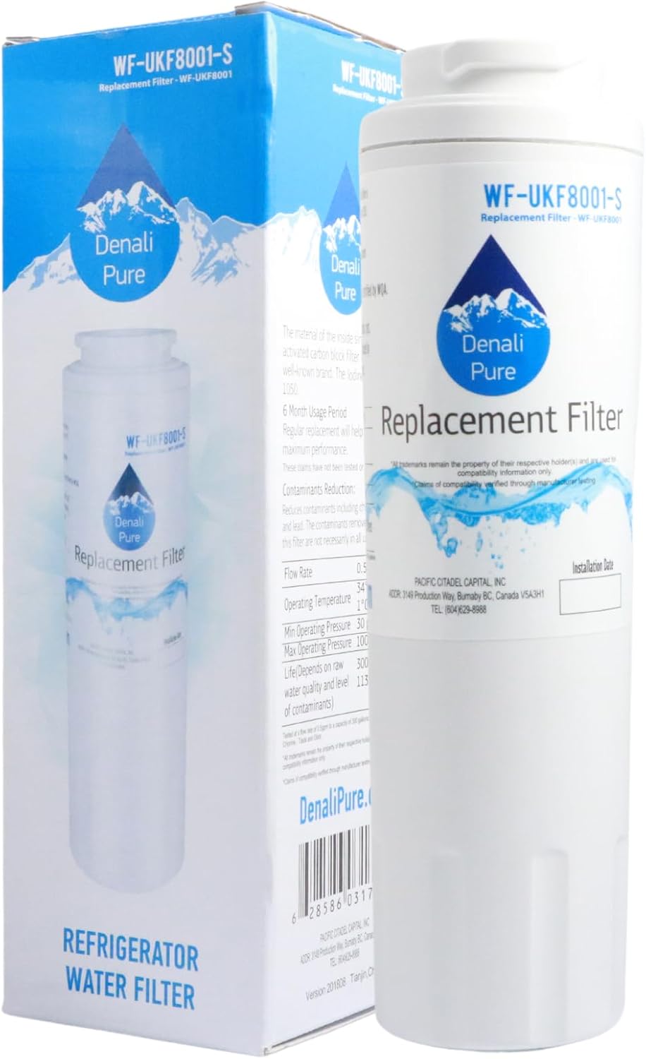 Replacement for Whirlpool GI6FARXXB00 Refrigerator Water Filter