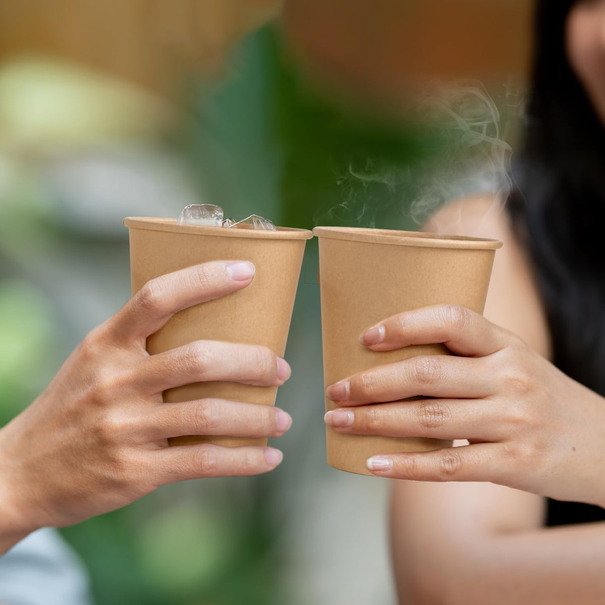 300 Pack 12 oz Kraft Paper Cups, Disposable Coffee Hot Water Cups