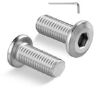 5/16-18 Bolt, 30Pcs 5/16-18 x 3/4" Flat Head Hex Socket Cap Screws, 304 Stainless Steel 18-8 Furniture Bolts, Full Thread (with Hex Spanner)
