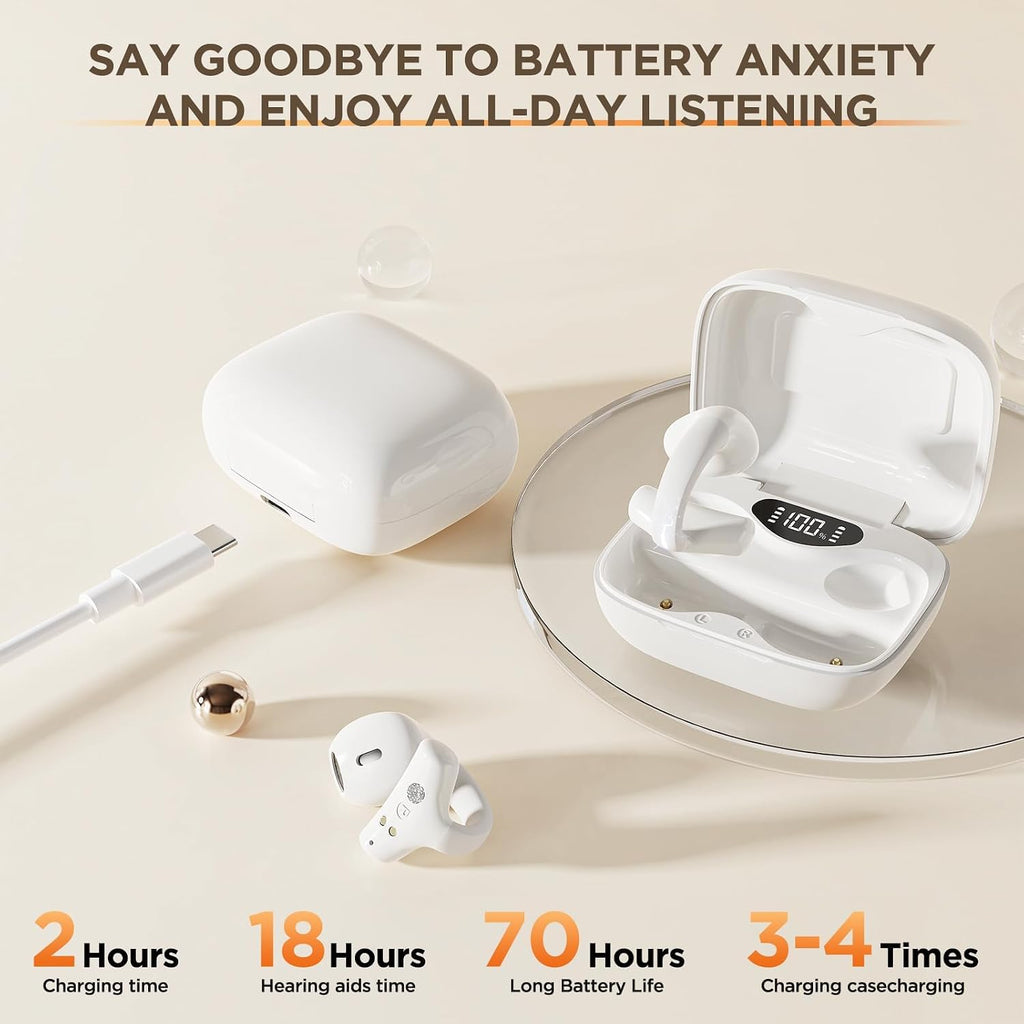 Rechargeable OTC Hearing Aids for Seniors, 16 Channel Smart Noise Reduction