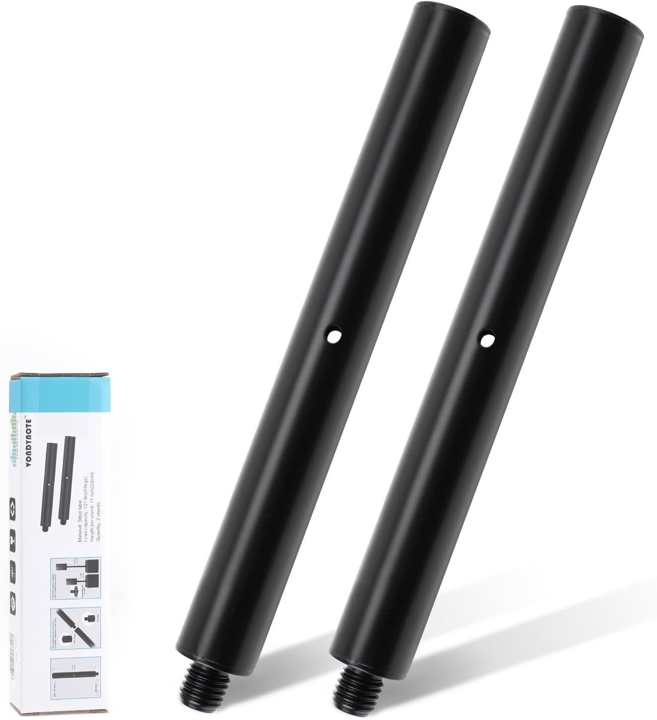 11 inch M20 Subwoofer Pole 35mm Speaker Pole Mount Extension Pole | 2-Pack, Extendable by Connecting Two Poles, M20