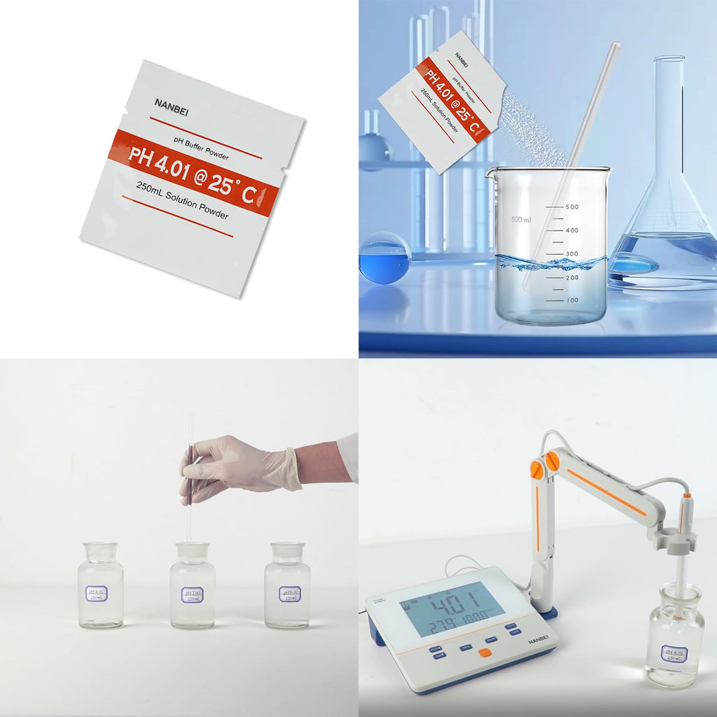 15 Pack of pH Meter Buffer Solution Powder for Precise PH Meter