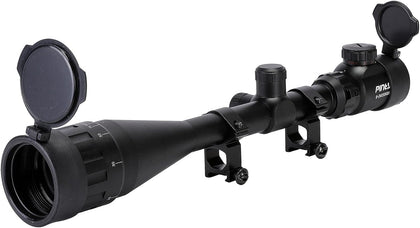 6-24x50 AO Rifle Scope with Dual 1" Scope Mount Rings for 20mm Picatinny Rail, Hunting Rifle Scope Rangefinder Mil