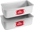Anodized Aluminum Bread Pan, 7.75 x 3.75 x 2.5 Inch, Set of 2, Silver