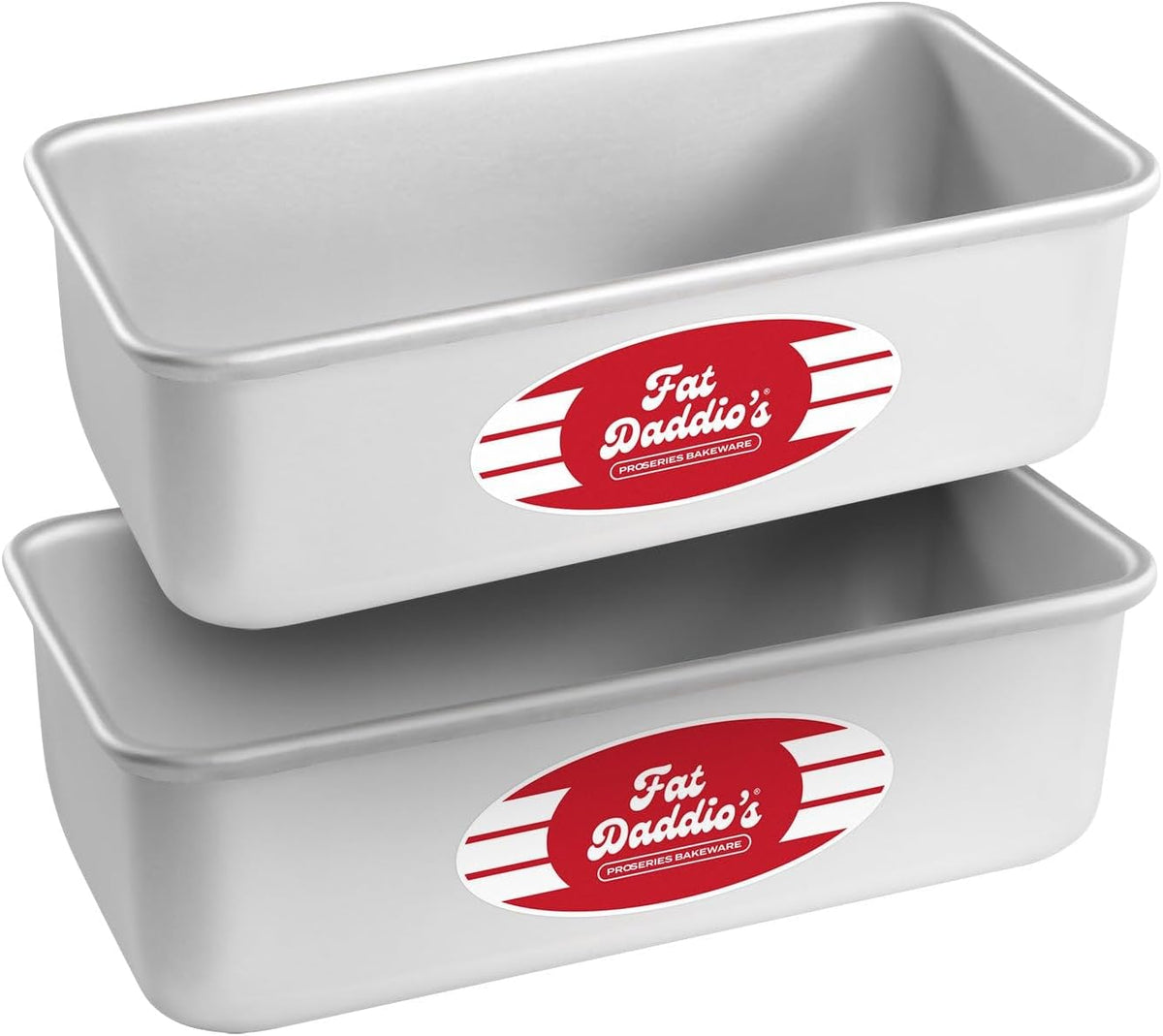 Anodized Aluminum Bread Pan, 7.75 x 3.75 x 2.5 Inch, Set of 2, Silver