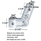 Fanmao 10 Sets Adjustable Angle Pipe Clamp Connector, Fits 3/4" EMT Conduit