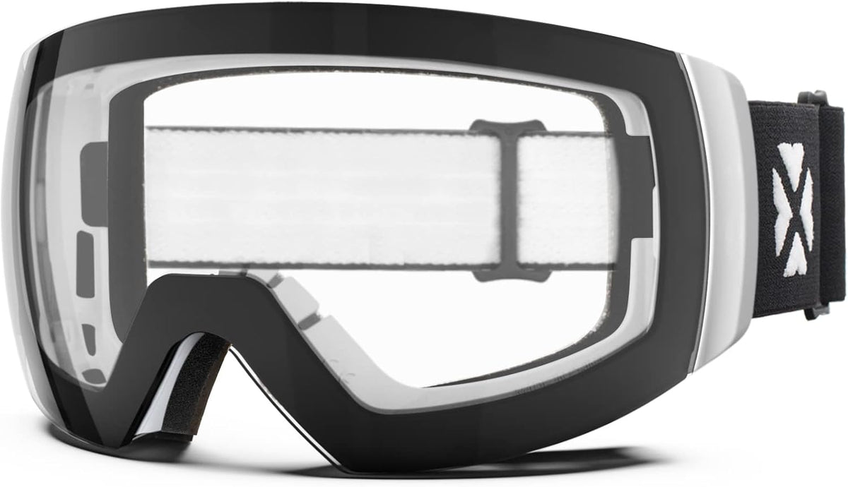 Ski Goggles Men Women,OTG Snow Goggles with Magnetic Interchangeable Anti-Fog HD Lens UV Protection M6