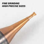 ALYICIA 3PCS 0.2mm TISIN Coated 2-Flute Micro Flat End Mill Set for Steel