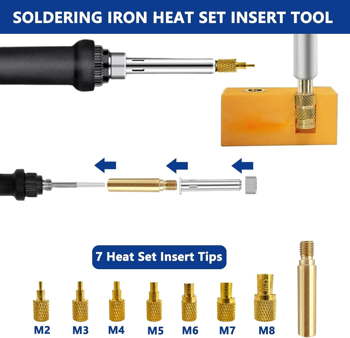 80W Soldering Iron Heat Set Insert Tool, LCD Digital Soldering Iron Kit