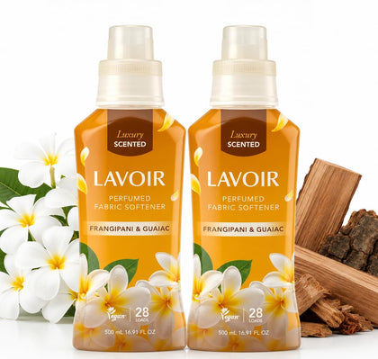 Perfumed Vegan Fabric Softener Bundle | Frangipani & Guaiac Luxury Scent, Long-Lasting Freshness, Premium Fabric