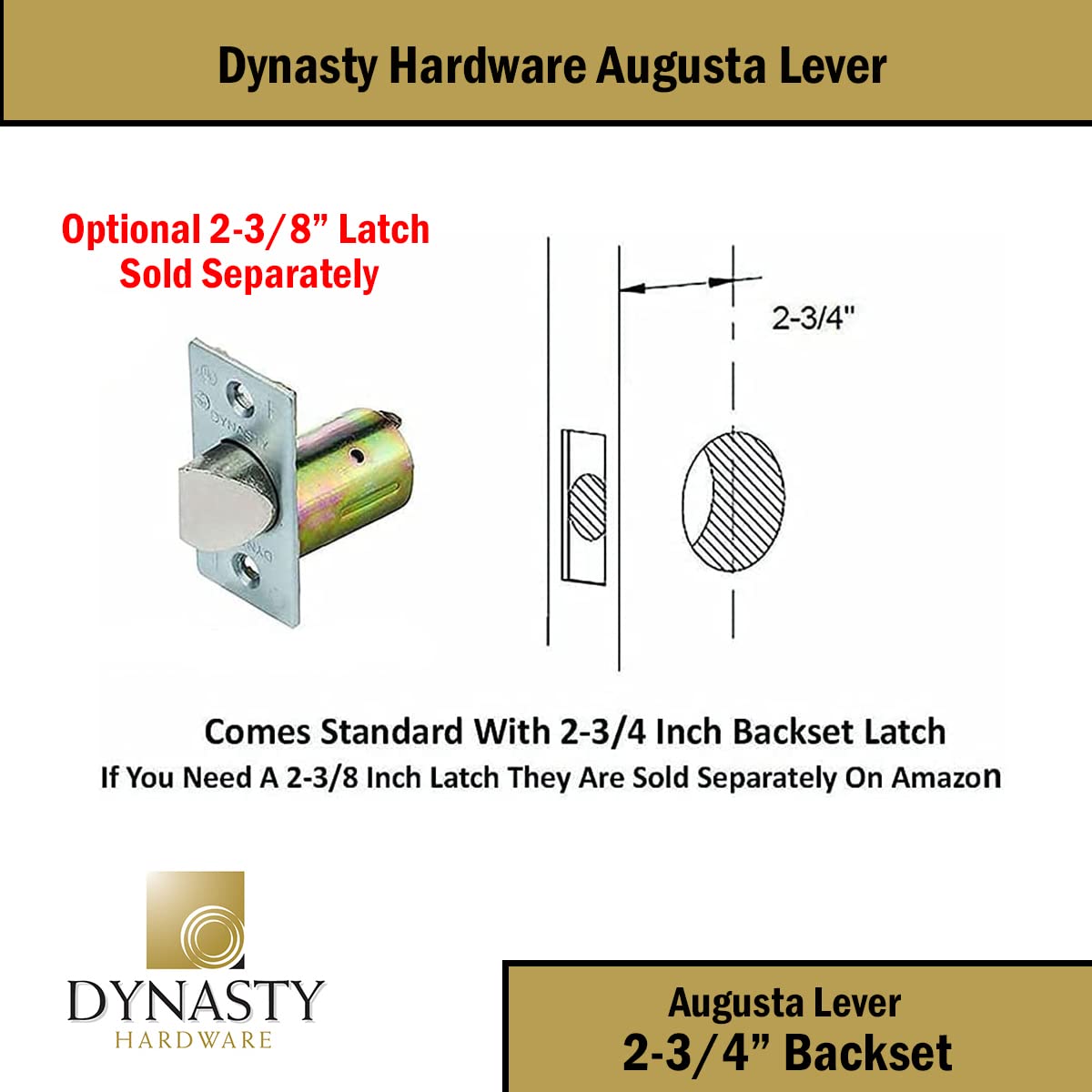 Dynasty Augusta Classroom Lever Lockset, ADA, Grade 2, Satin Chrome