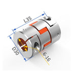 Plum Flexible Shaft Coupling Aluminium Stepper Motor Connector CNC