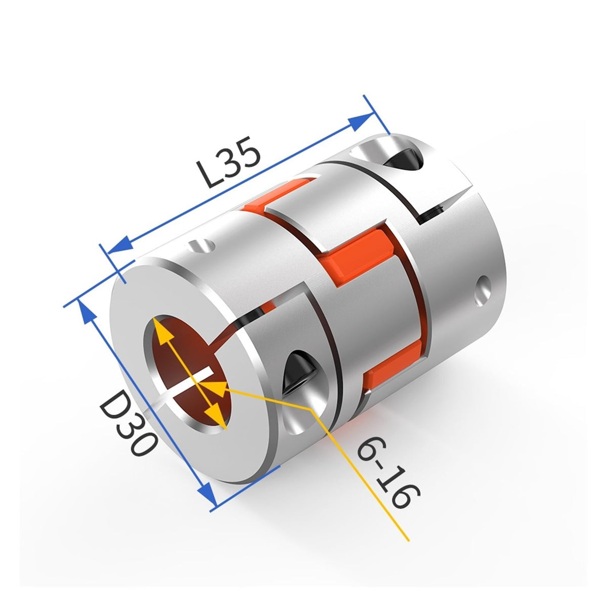 Plum Flexible Shaft Coupling Aluminium Stepper Motor Connector CNC