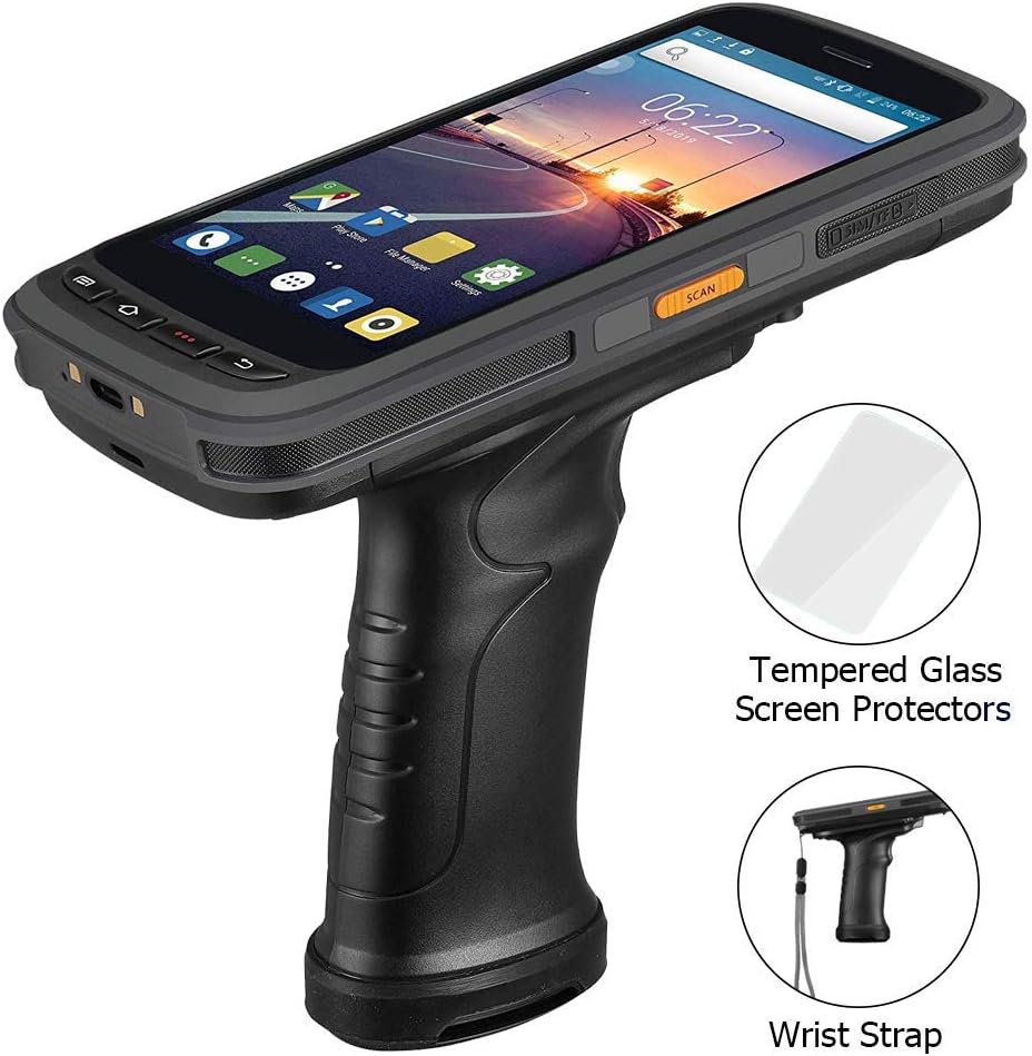 Android 11 Handheld Data Terminal with 1D & 2D QR PDF17 Barcode Scanner GPS 4G Wi-Fi GMS Data Collector,4G+64G