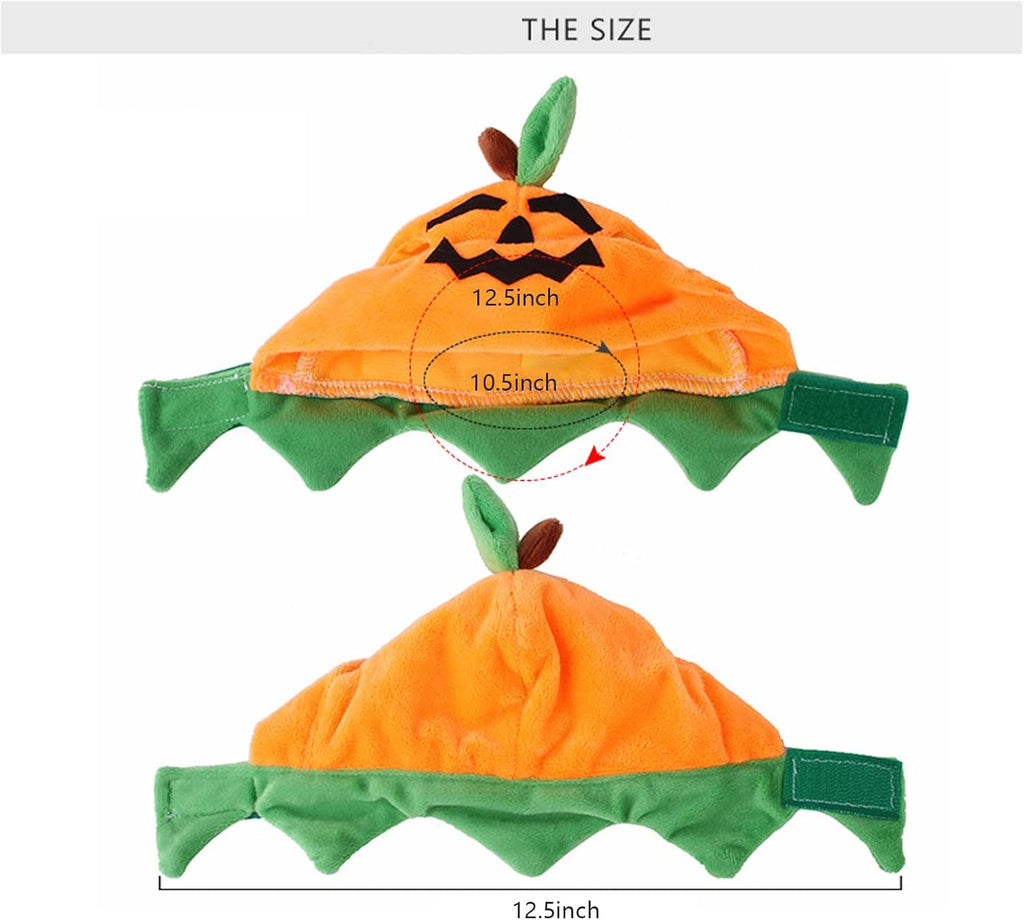 Halloween Cat Costumes Pumpkin Cat Hat Pet Cosplay Costume Cap for Halloween Kitty Dress Up Accessories