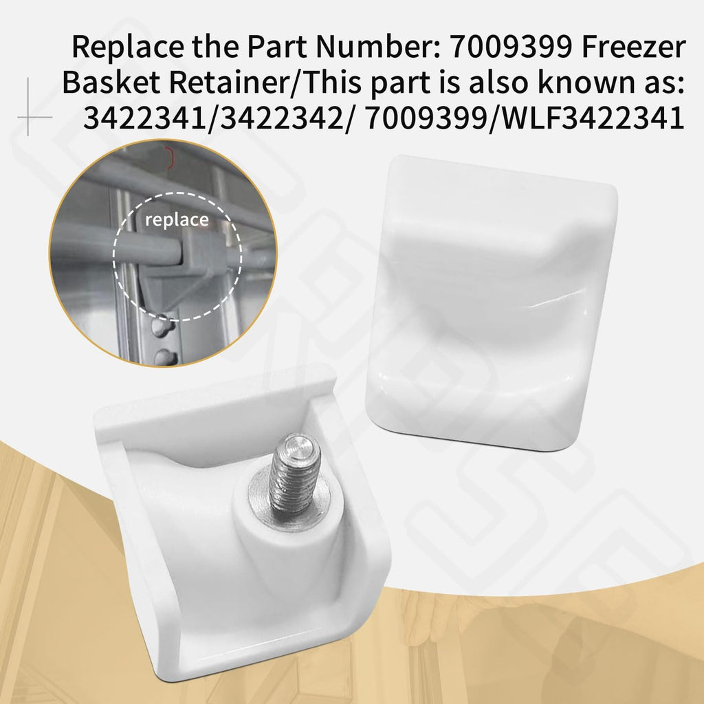 4 Pack Freezer Basket Retainer 7009399 for Sub Zero Freezer Lower Basket