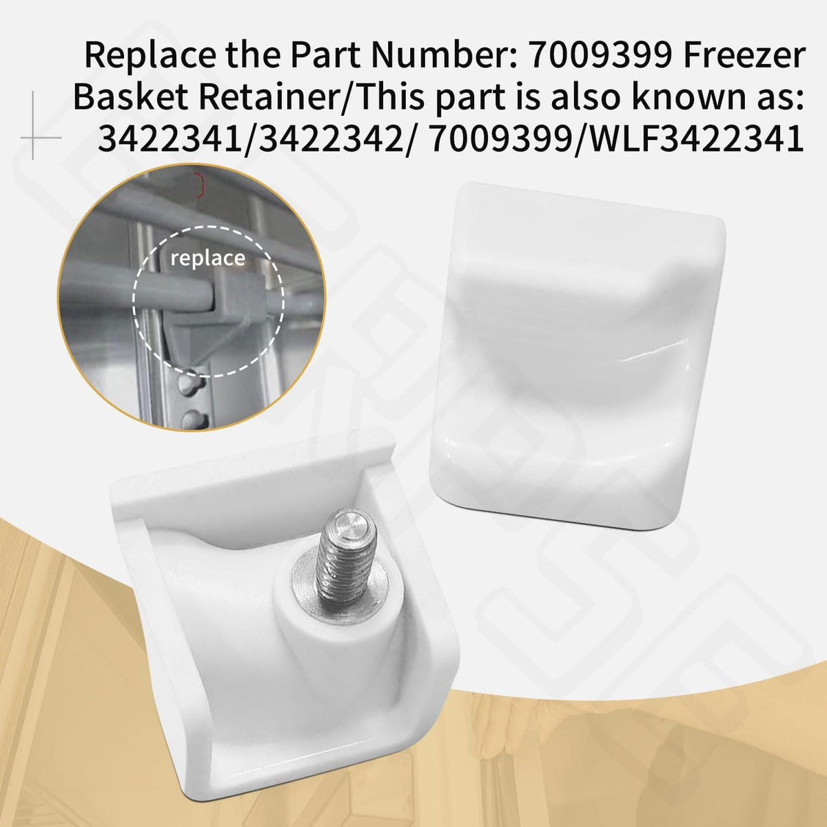 4 Pack Freezer Basket Retainer 7009399 for Sub Zero Freezer Lower Basket