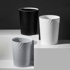 Bathroom Trash Can 1.8 Gallon Small Waste Basket Garbage Can for Bedroom Office Kitchen, 2 Pcak Black