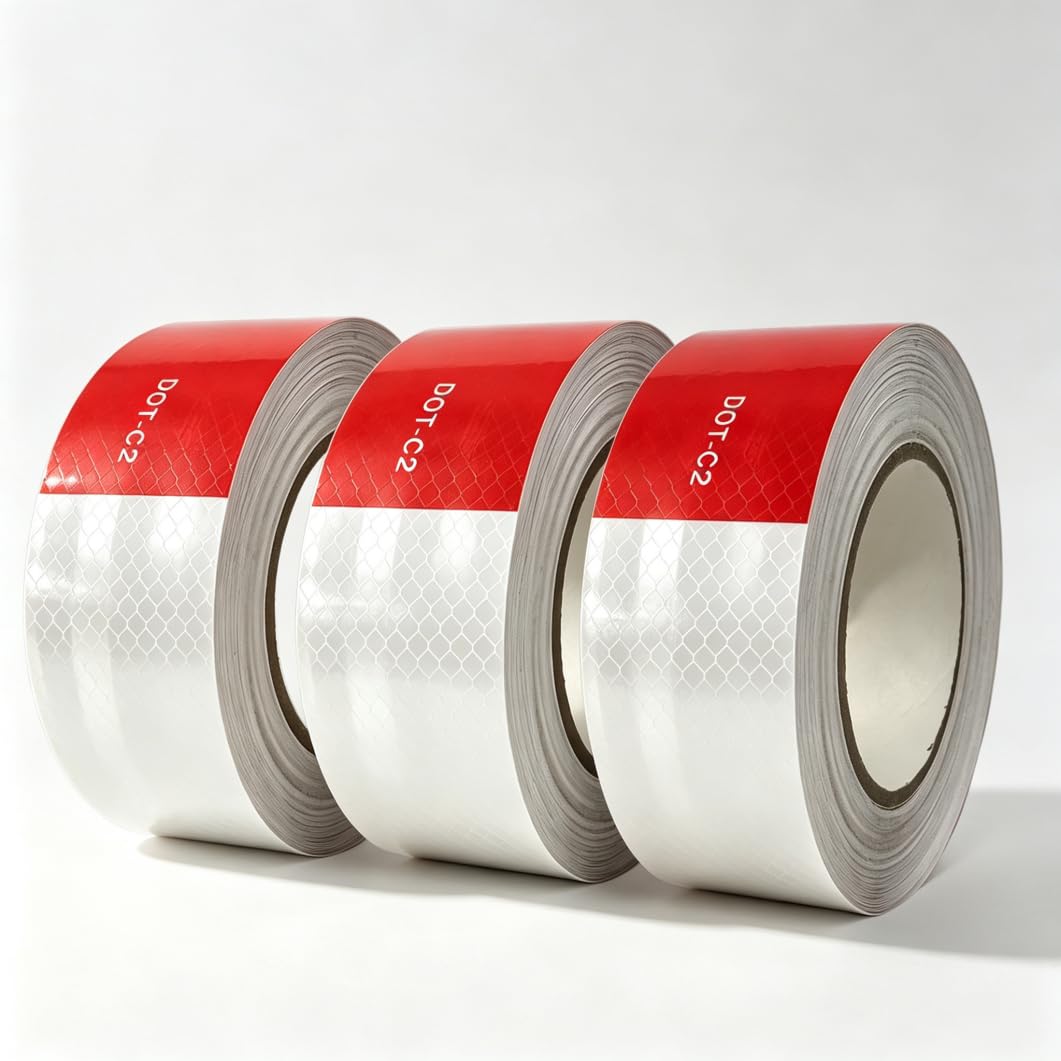 DOT-C2 Reflective Tape 2 Inch, 3 Rolls x 80 Feet, 240 Feet in Total