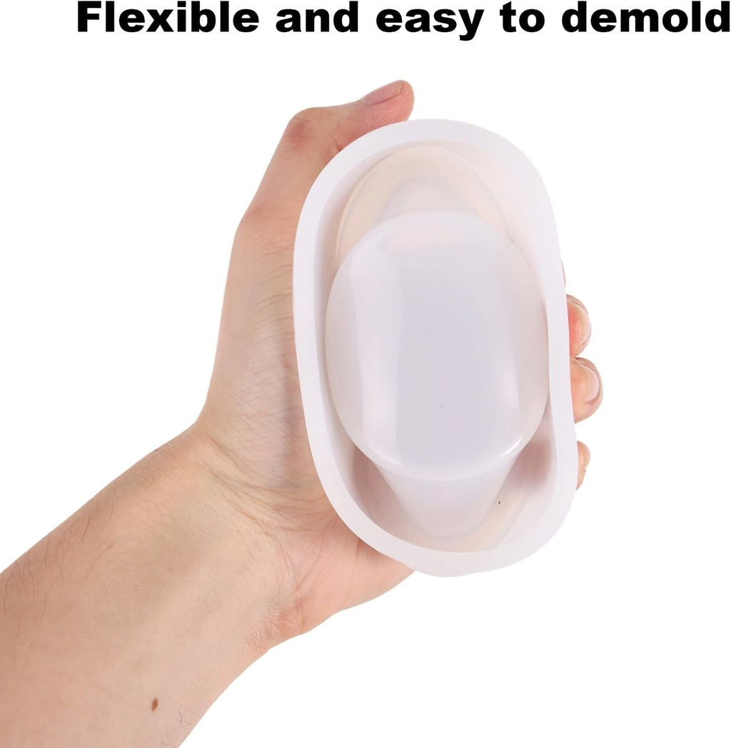 2pcs Silicone Ashtray Resin Molds, Round Circles & Rhombuses Shape | Silicone Casting Molds Epoxy Accessories for Ash